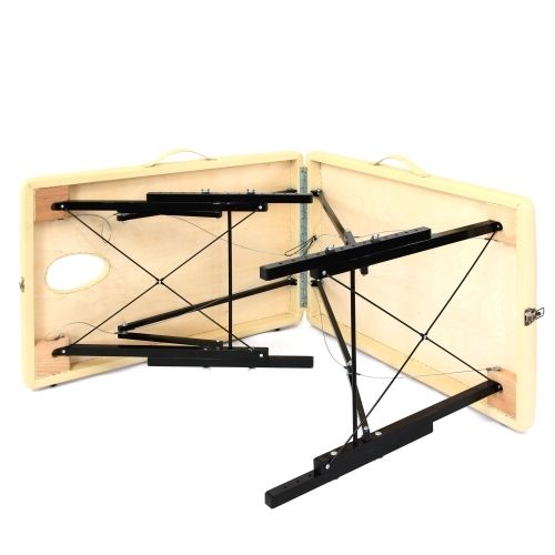 Складной деревяный массажный стол с системой тросов и изменением высоты Гелиокс 185х62 см фото 4