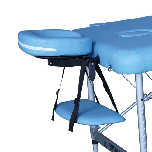 Массажный стол DFC NIRVANA, Elegant LUXE, 186х70х4 см, алюм. ножки, цвет св.голубой (Lt.Blue) фото 7