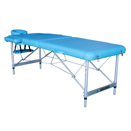 Массажный стол DFC NIRVANA, Elegant LUXE, 186х70х4 см, алюм. ножки, цвет св.голубой (Lt.Blue) фото 2