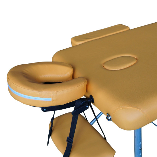 Массажный стол DFC NIRVANA, Elegant LUXE, 186х70х4 см, алюм. ножки, цвет горчичный (Mustard) фото 6