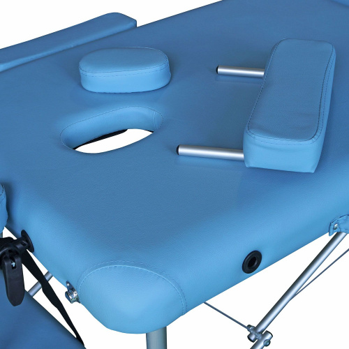 Массажный стол DFC NIRVANA, Elegant LUXE, 186х70х4 см, алюм. ножки, цвет св.голубой (Lt.Blue) фото 6