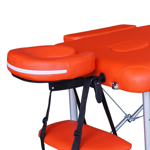 Массажный стол DFC NIRVANA, Elegant, 186х60х4 см, алюм. ножки, цвет оранжевый (Orange) фото 2